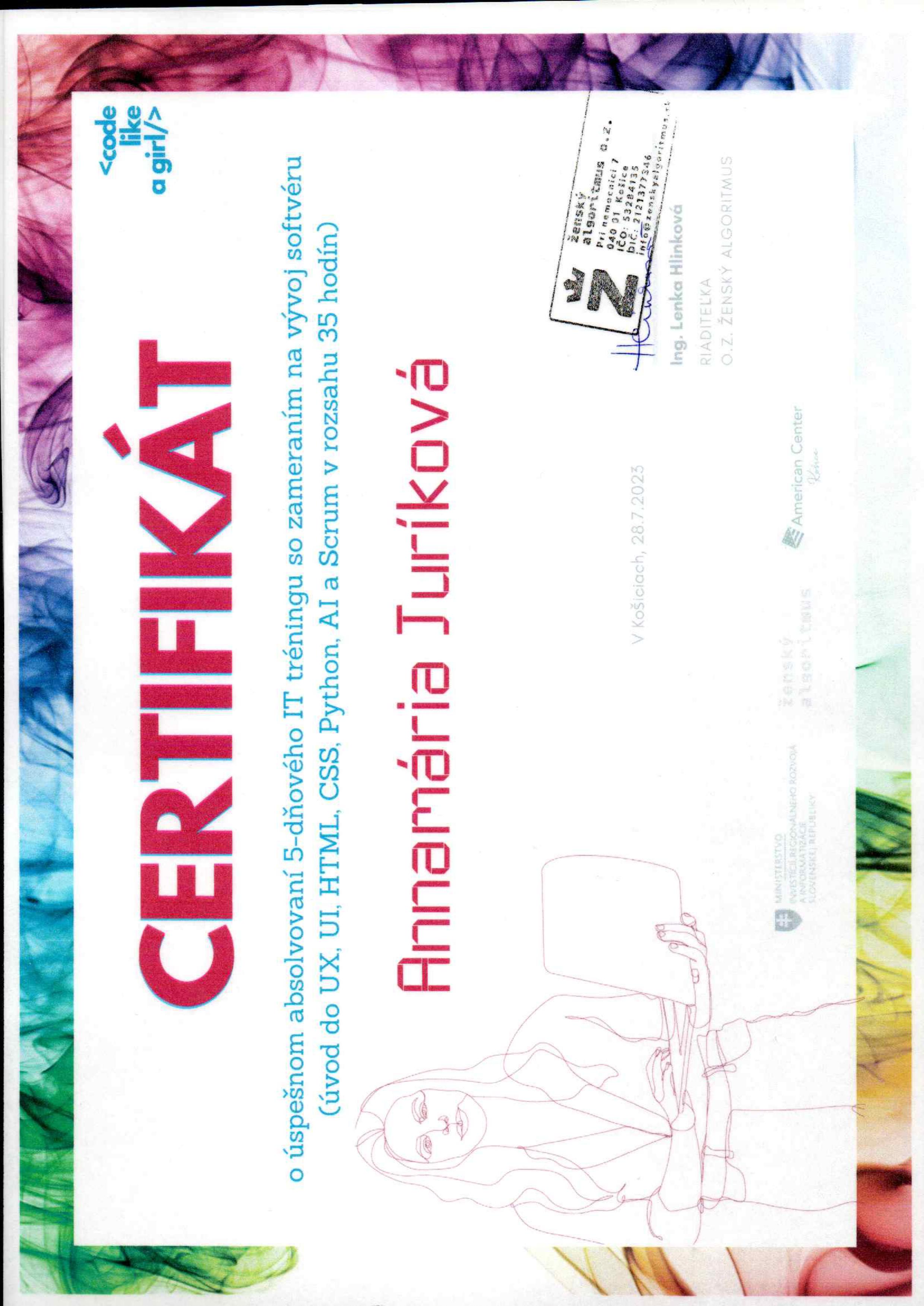 Certifikát z programovania