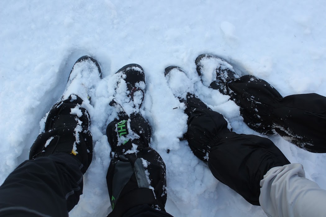 nohy v snehu