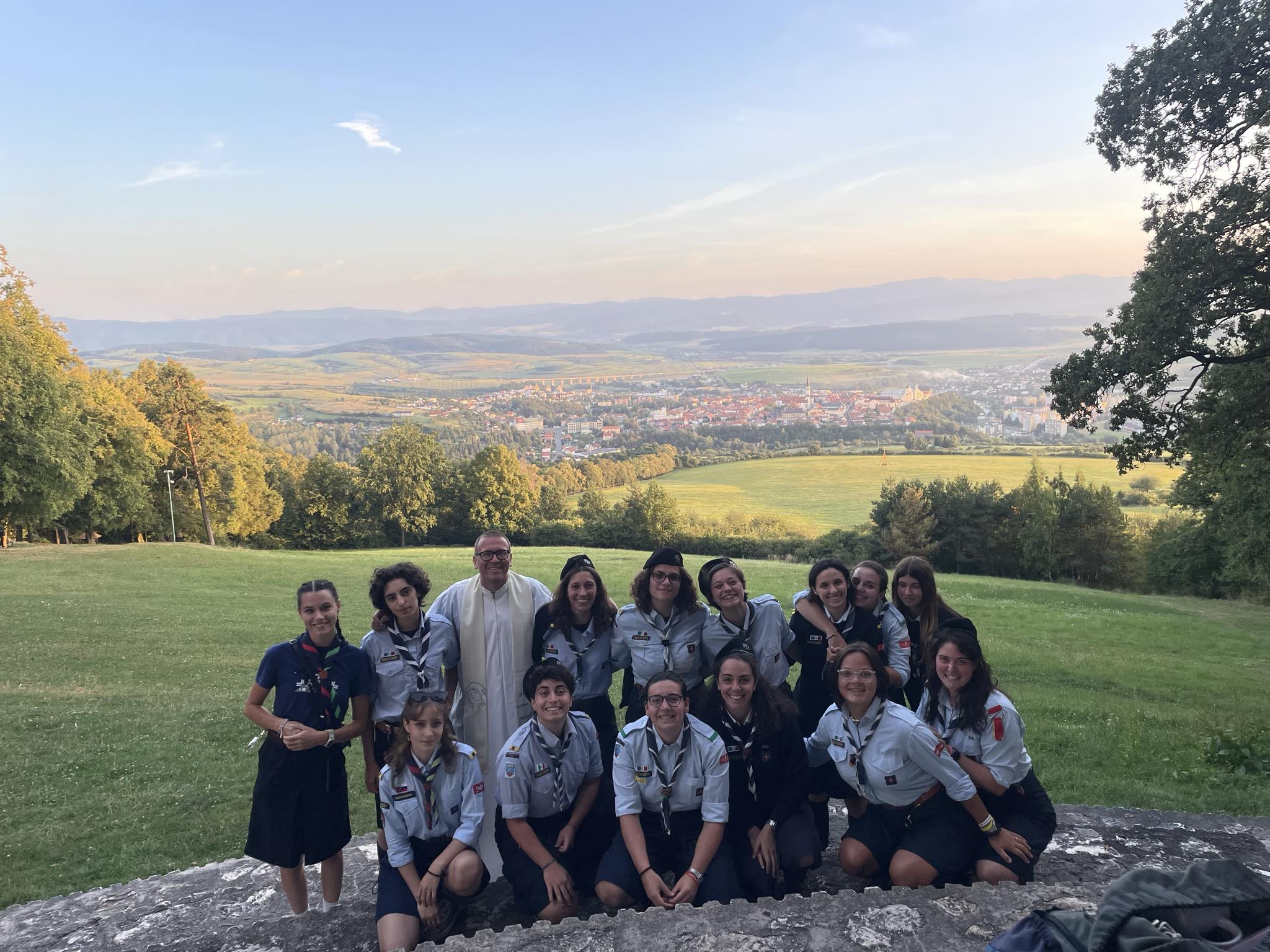 Italians and me in Levoca at the end of a pilgrimage levoca