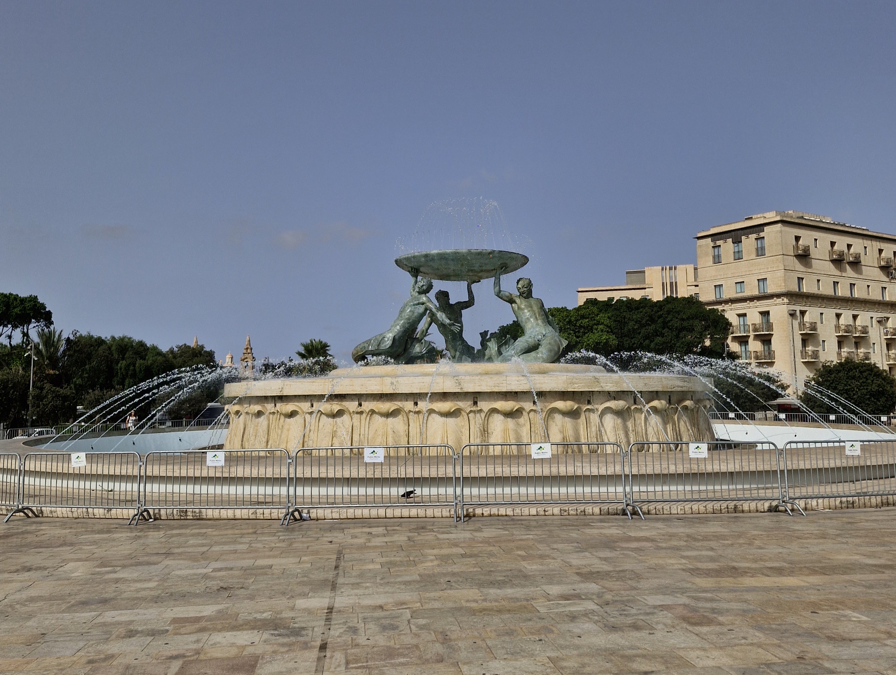 fountain in the capital of Malta - Valletta Valletta